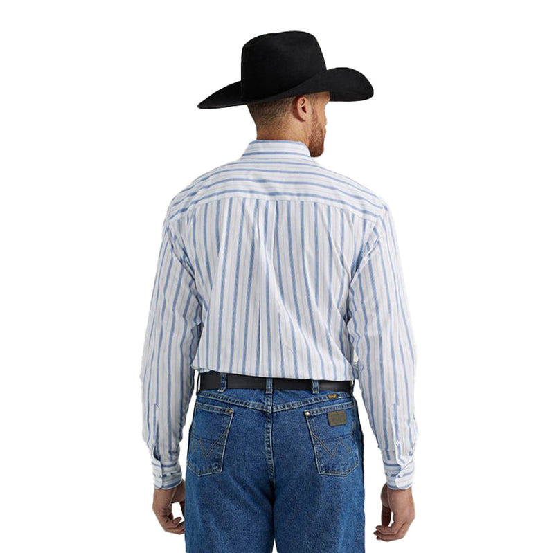 Wrangler Men's George Strait Striped Button Down Shirt