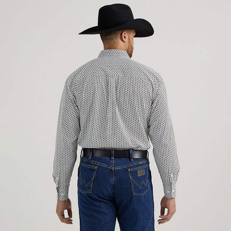 Wrangler Mens George Strait Black Printed Shirt