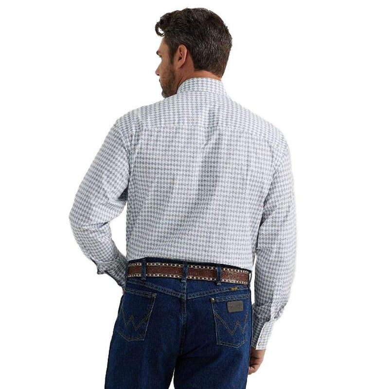 Wrangler Men's Printed Troubadour Diamond Print Snap Shirt
