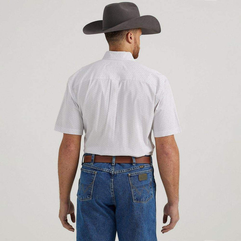 Wrangler Mens George Strait White Print Shirt
