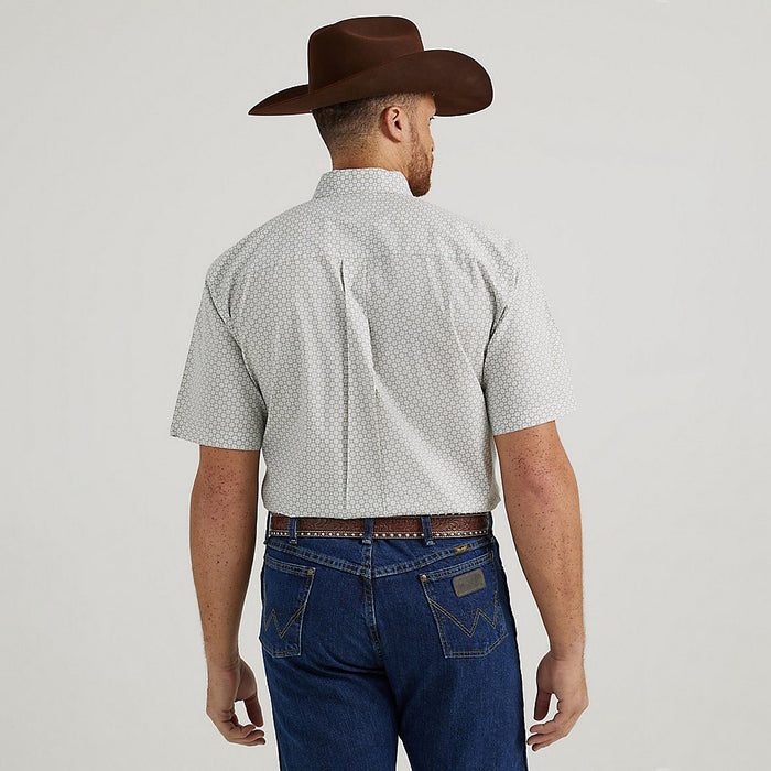 Wrangler Mens George Strait Grey Printed Short Sleeve Shirt