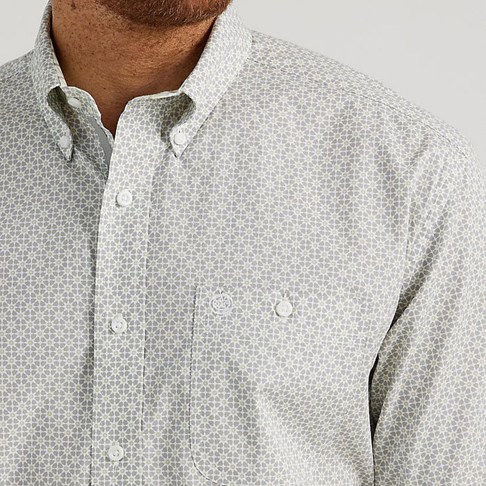 Wrangler Mens George Strait Grey Printed Short Sleeve Shirt