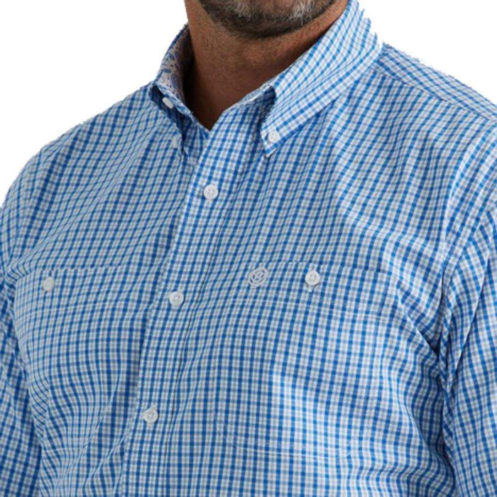 Wrangler Men's George Strait Blue Button Down Shirt