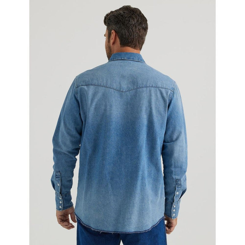 Wrangler Men's Vintage Inspired Long Sleeve Denim Shirt