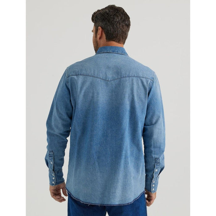 Wrangler Men's Vintage Inspired Long Sleeve Denim Shirt