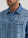 Wrangler Men's Vintage Inspired Long Sleeve Denim Shirt