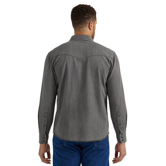 Wrangler Men's Vintage Inspired Long Sleeve Denim Shirt