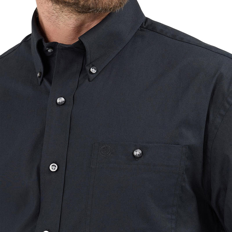 Wrangler George Strait Solid Black Button Down Shirt