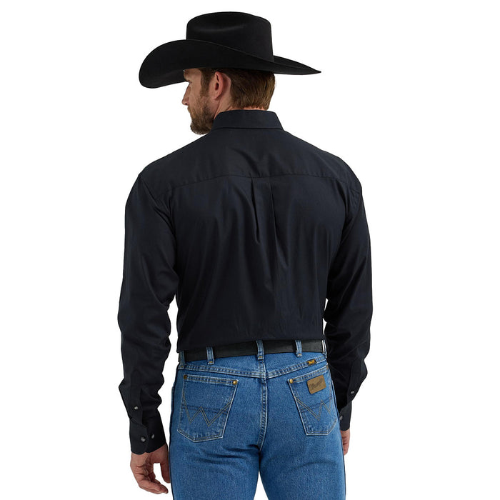 Wrangler George Strait Solid Black Button Down Shirt