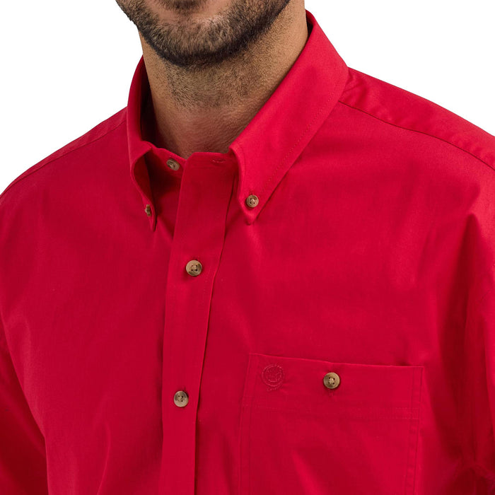 Wrangler George Strait Solid Red Button Down