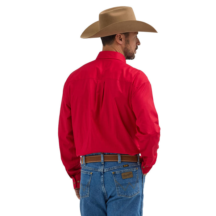 Wrangler George Strait Solid Red Button Down