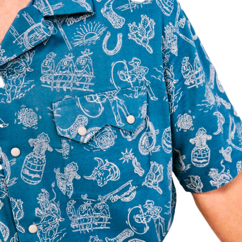 Wrangler Men's Coconut Cowboy Western Snap Shirt