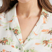 Wrangler Women's Western Print Camp Shirt