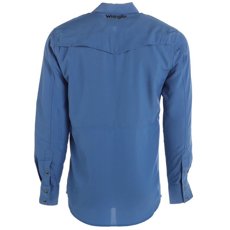 Wrangler Men's Blue Performance Snap Shirt