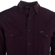 Wrangler Men's Plum Performance Snap Shirt
