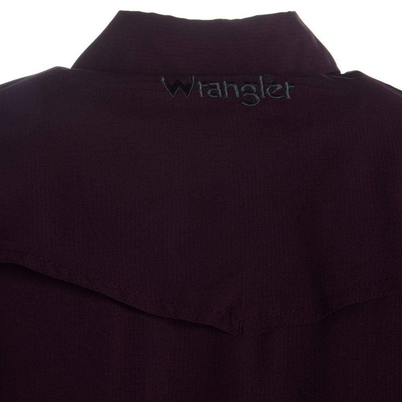 Wrangler Men's Plum Performance Snap Shirt