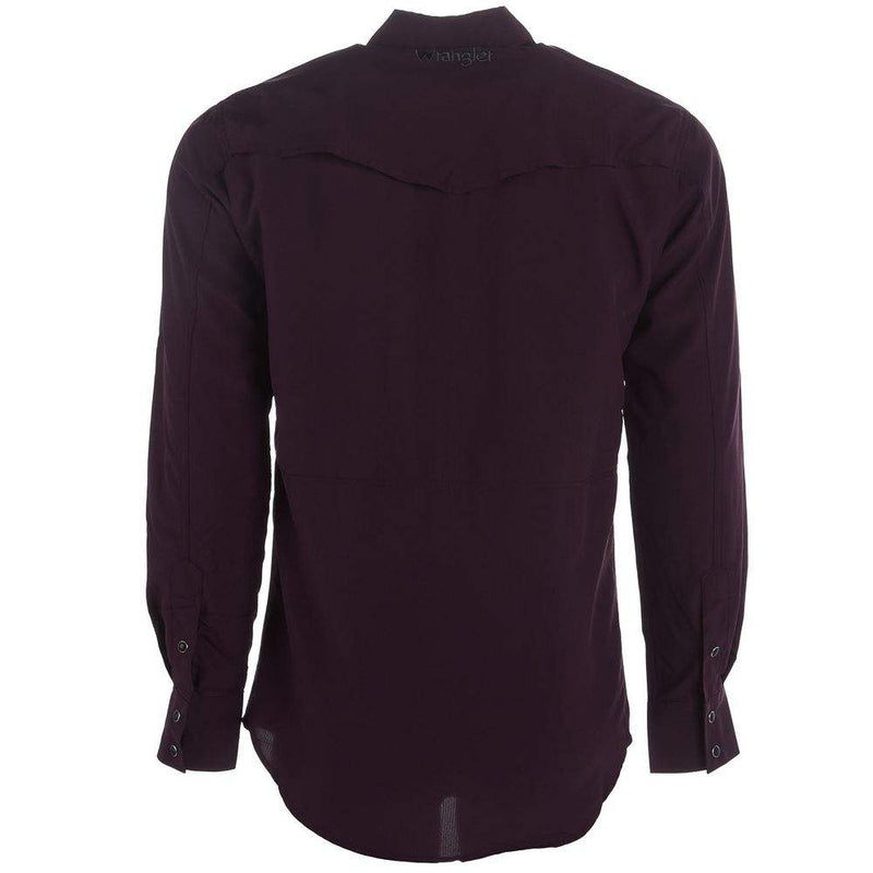 Wrangler Men's Plum Performance Snap Shirt