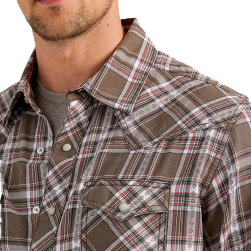 Wrangler Mens Retro Long Sleeve Snap Shirt