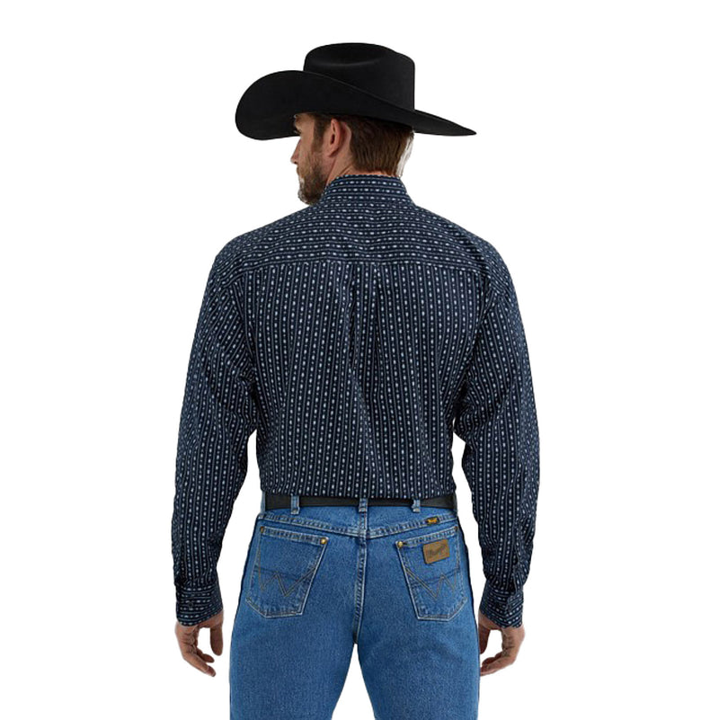 Wrangler George Strait Blue Print Shirt
