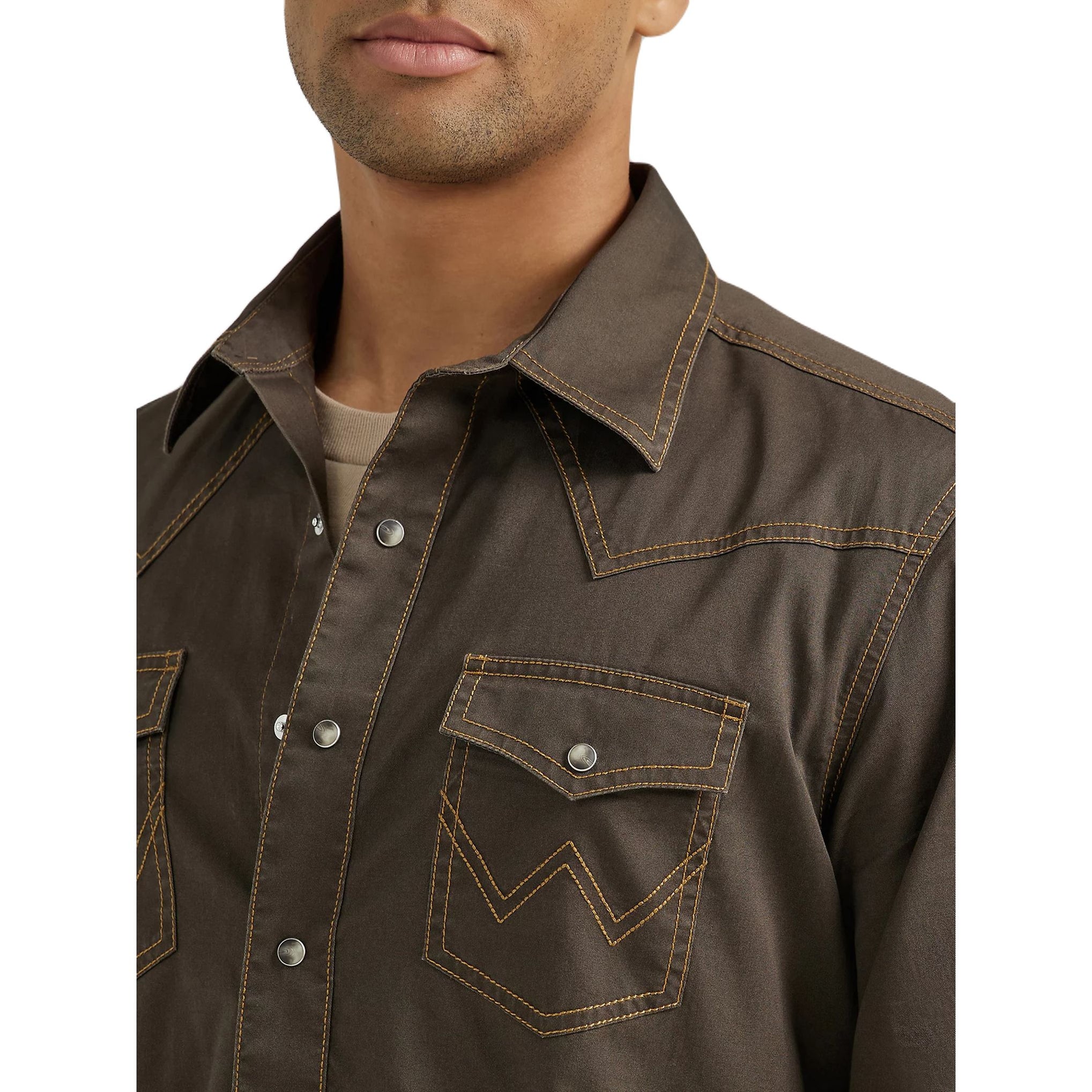 Wrangler Men's Retro Western Long Sleeve Snap Shirt