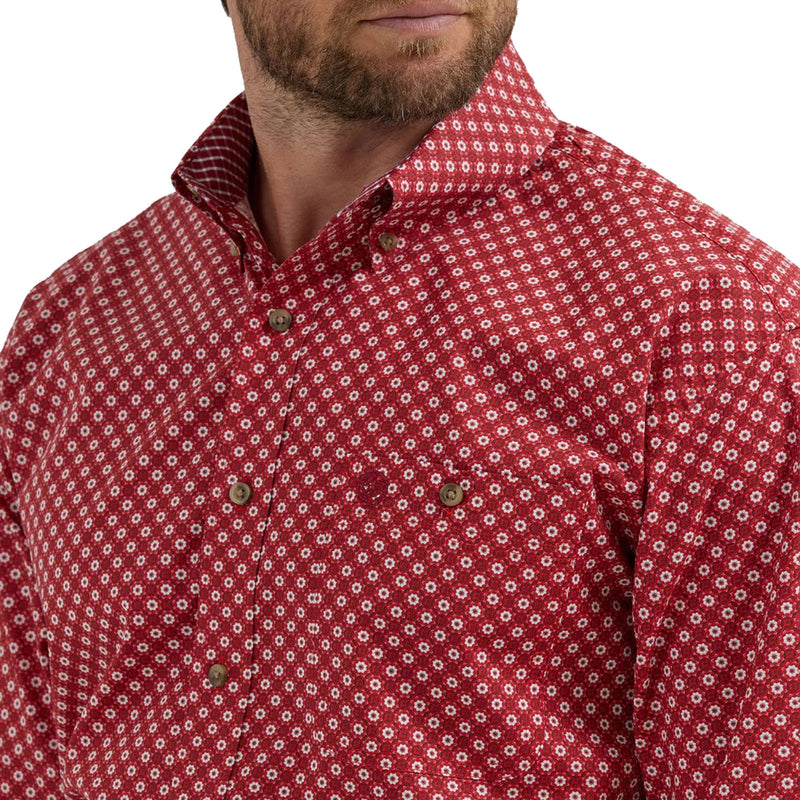 Wrangler George Strait Red Circle Print Shirt