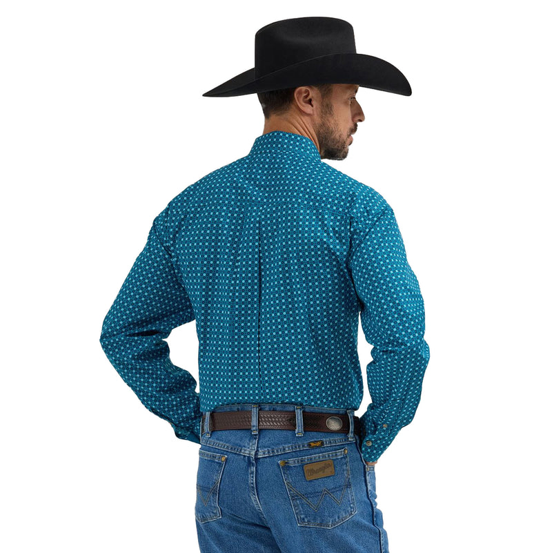 Wrangler George Strait Teal Print Shirt