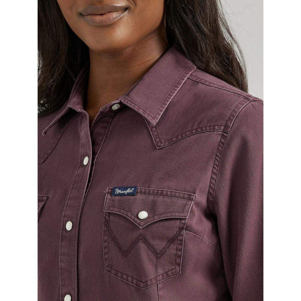 Wrangler Women's Retro Long Sleeve Western Snap Shirt
