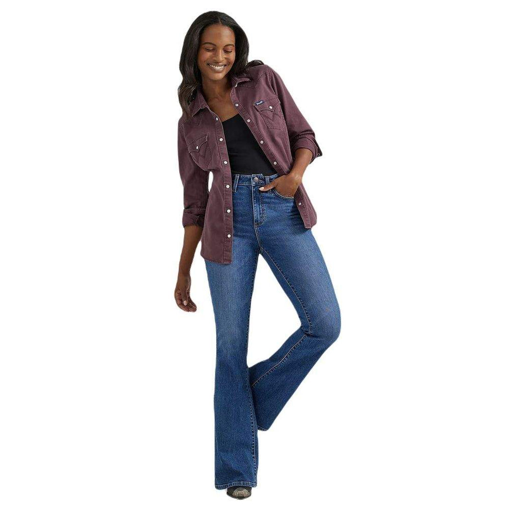 Wrangler Women's Retro Long Sleeve Western Snap Shirt