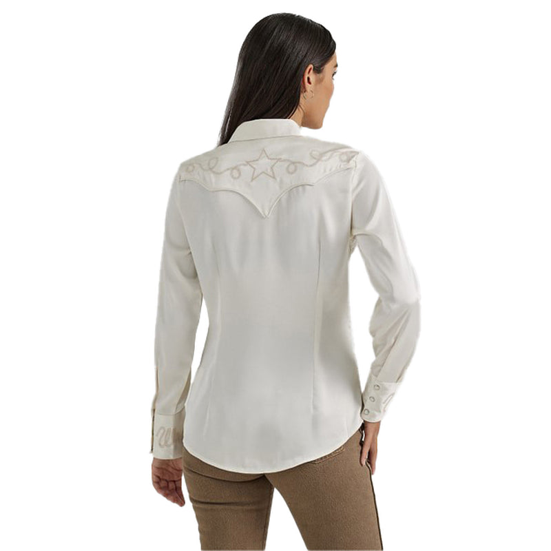 Wrangler Womens Retro Snap Embroidered Shirt