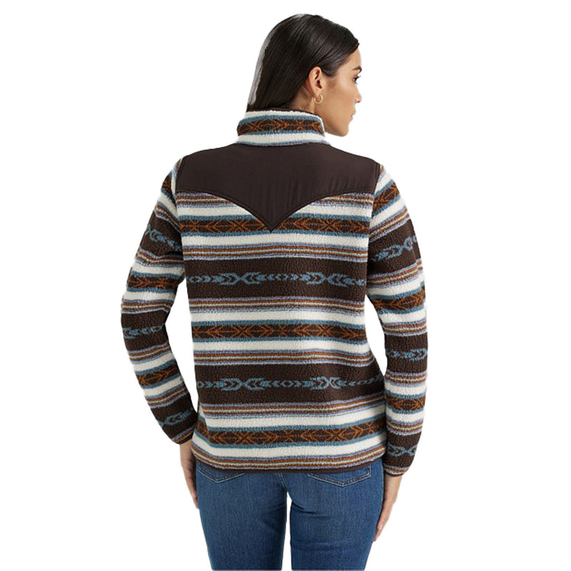 Wrangler Womens Brown/White Sherpa Zip Jacket