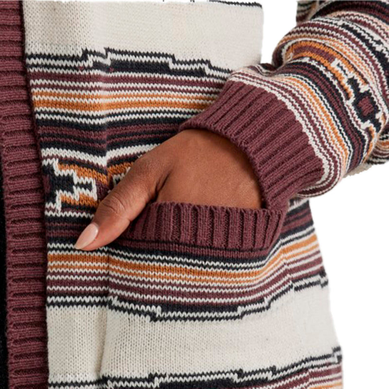 Wrangler Womens White/Fudge Aztec Print Duster