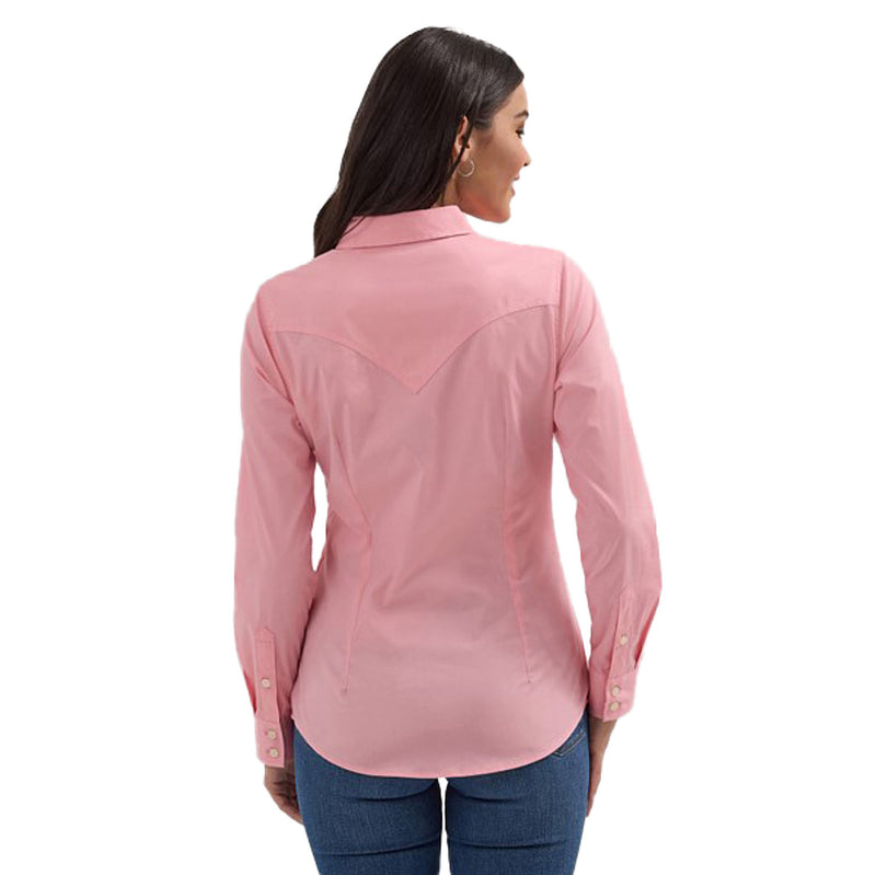 Wrangler Women's Western Pink Button Down Shirt