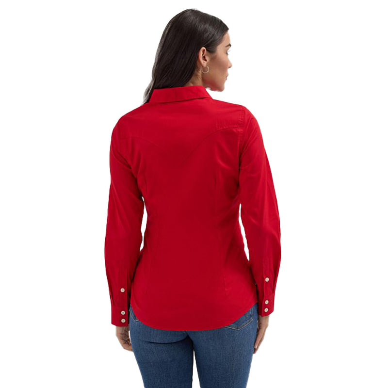 Wrangler Women's Western Red Button Down Shirt