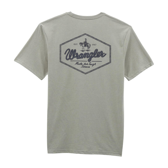 Wrangler Mens Limestone Puff Ink Logo Tee