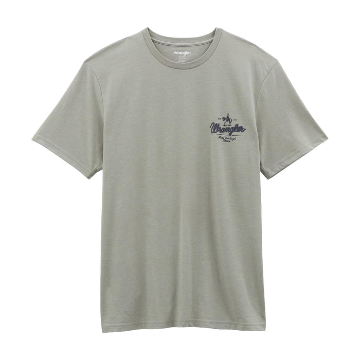 Wrangler Mens Limestone Puff Ink Logo Tee