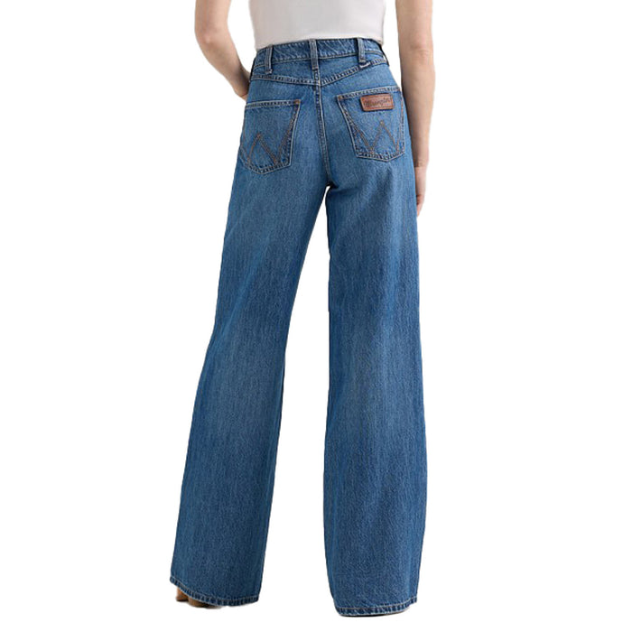 Wrangler Womens Yvette High Rise Wide Leg Jean