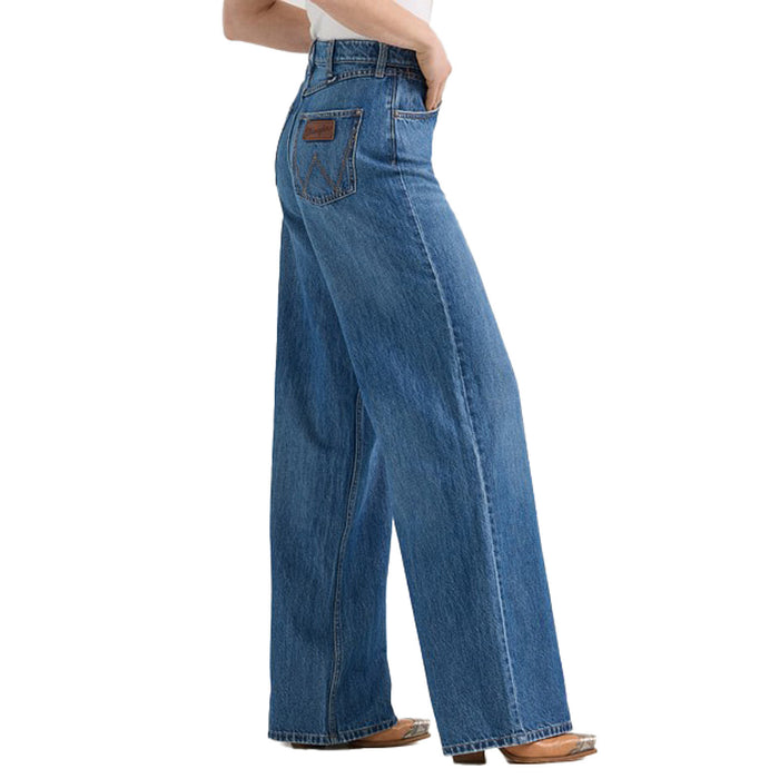 Wrangler Womens Yvette High Rise Wide Leg Jean