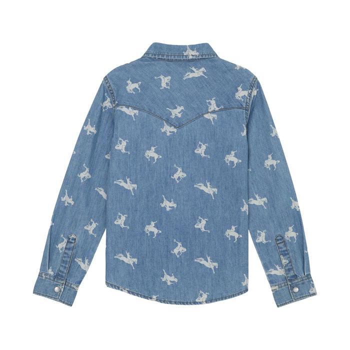 Wrangler Girls' Bucking Horse Denim Shirt