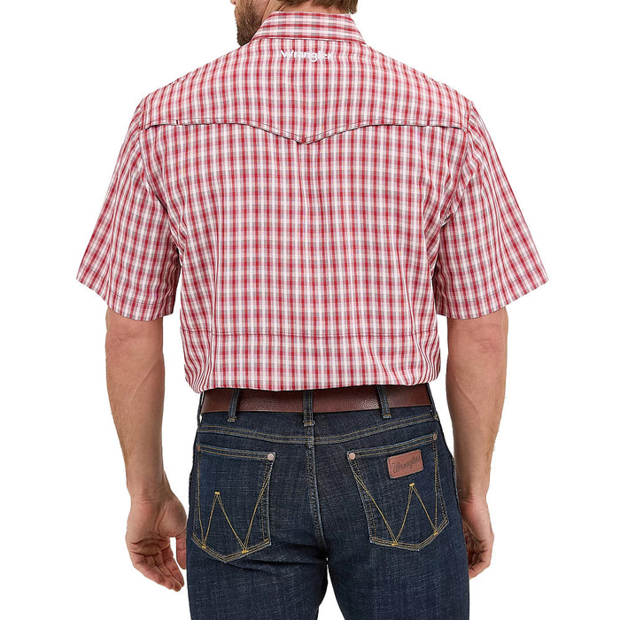 Wrangler Men's Red Plaid Performance Shirt