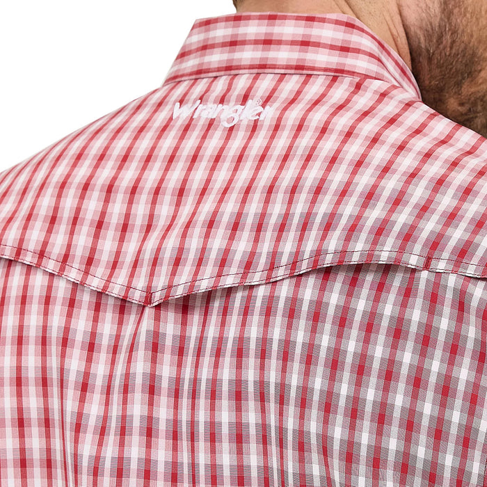 Wrangler Men's Red Plaid Performance Shirt