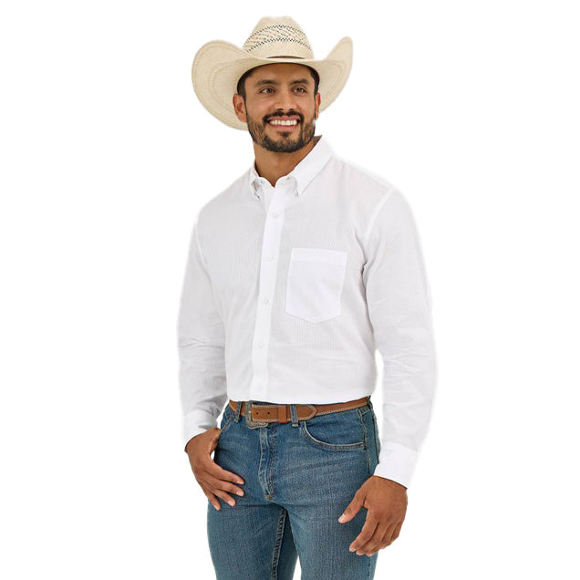 Wrangler Men's Cody Johnson White Button Shirt