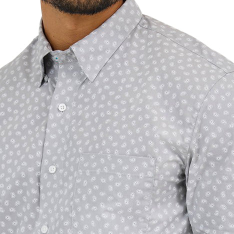 Wrangler Men's Cody Johnson Grey Paisley Shirt