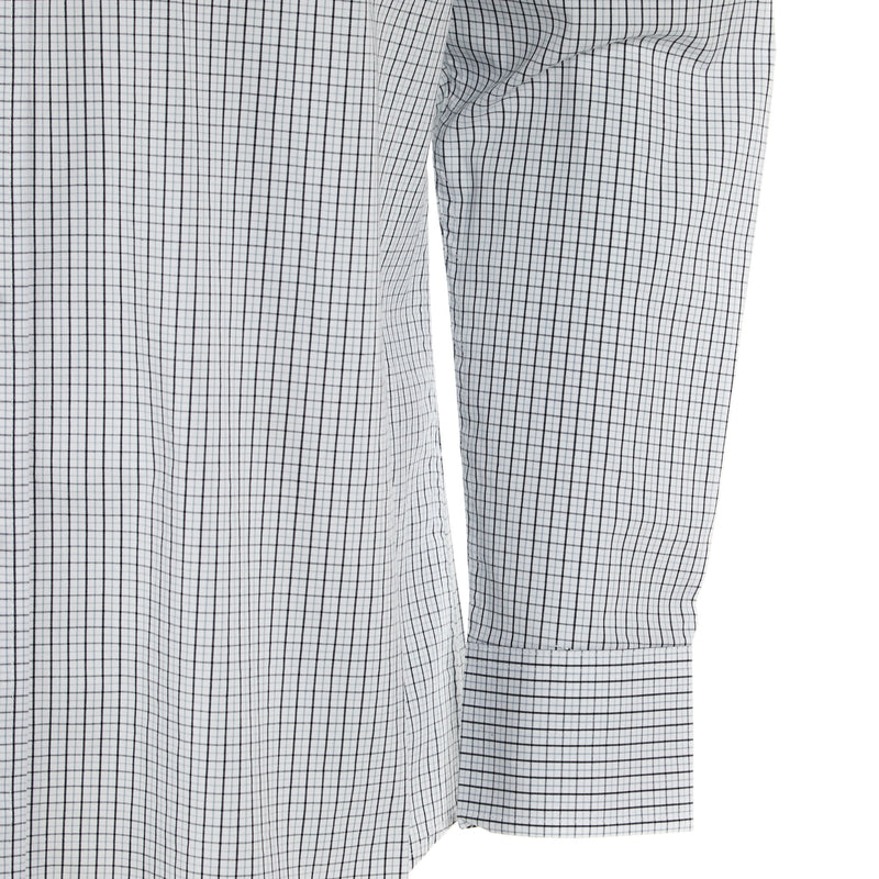 Wrangler Mens George Strait White Plaid Long Sleeve Shirt