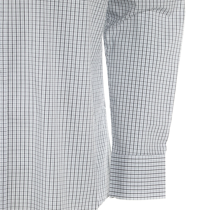 Wrangler Mens George Strait White Plaid Long Sleeve Shirt