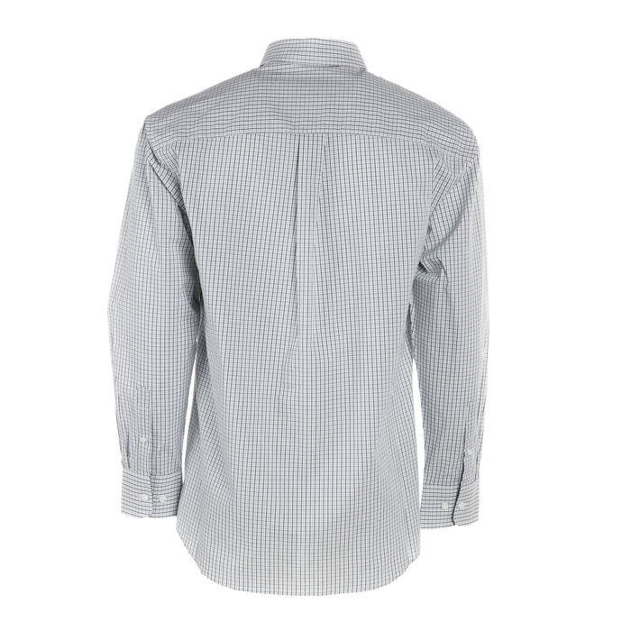 Wrangler Mens George Strait White Plaid Long Sleeve Shirt