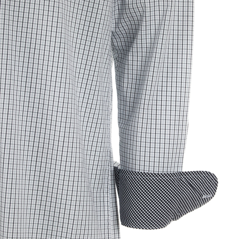 Wrangler Mens George Strait White Plaid Long Sleeve Shirt
