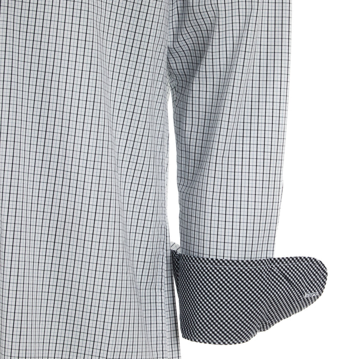 Wrangler Mens George Strait White Plaid Long Sleeve Shirt
