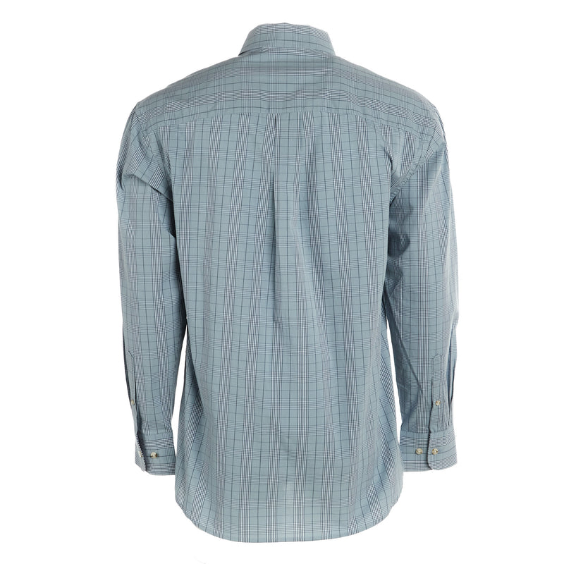 Wrangler Mens George Strait Blue Plaid Long Sleeve Button Shirt