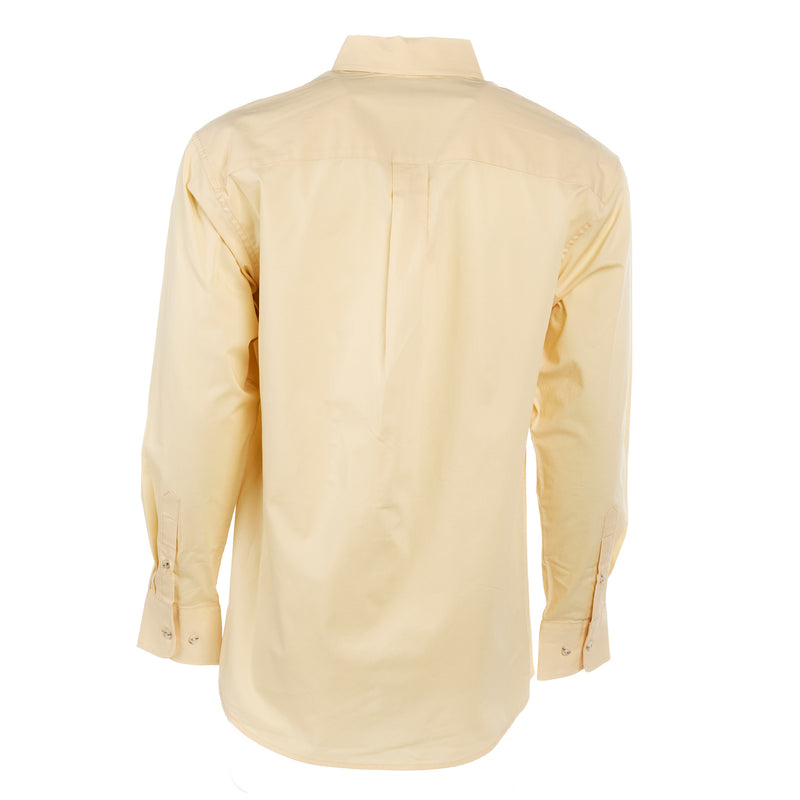 Wrangler Mens George Strait Yellow Long Sleeve Button Down Shirt