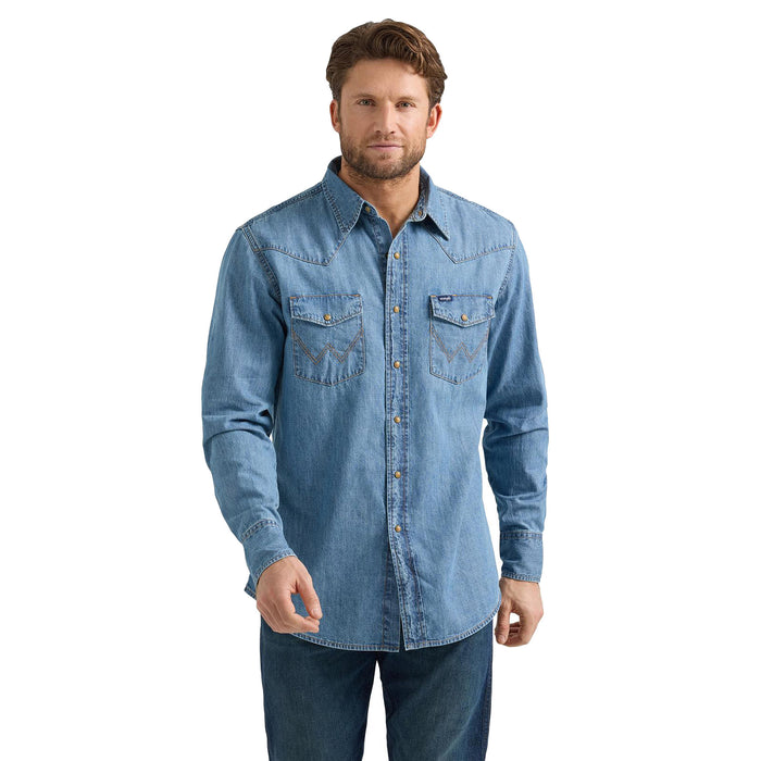white christmas dresses Extreme Cutaway Collar Denim Shirt 37 / US 14 main image 0